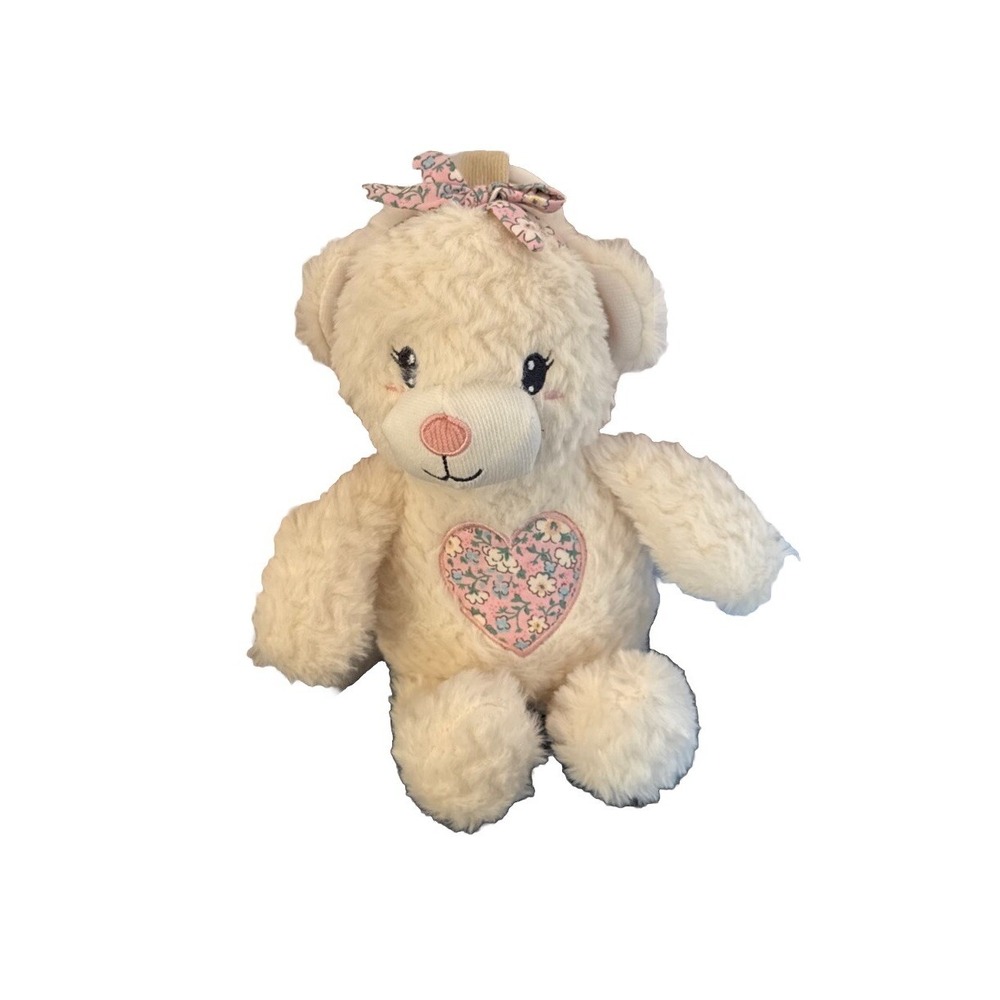 Baby Girl Teddy Lovey Plush Infant Soothing Stroller Car Seat Toy On Go Clip New